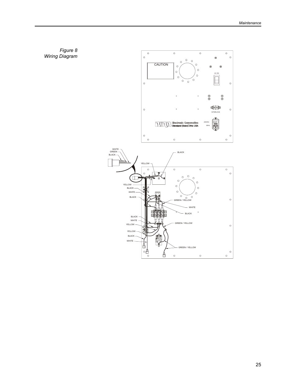 25 figure 8 wiring diagram, Maintenance | Bird Technologies 8630B Series User Manual | Page 41 / 62