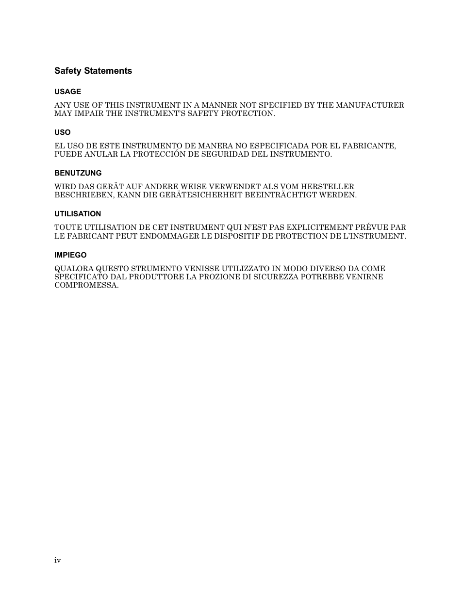 Safety statements | Bird Technologies 8730 Series User Manual | Page 6 / 34