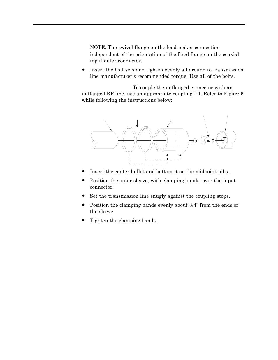 Figure 6 unflanged coupling | Bird Technologies 8930 Series User Manual | Page 19 / 37