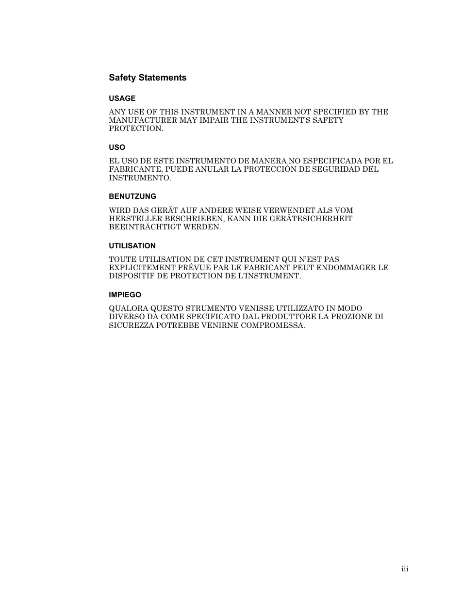 Safety statements | Bird Technologies 8740 Series User Manual | Page 5 / 32