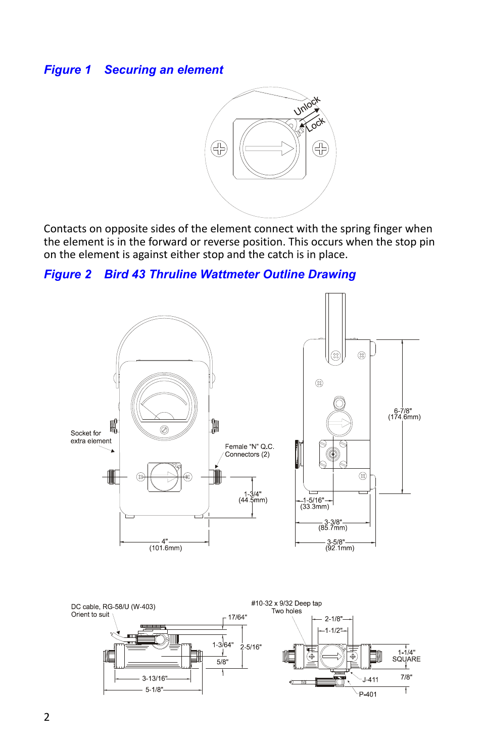 Figure 1 securing an element | Bird Technologies 4527 User Manual | Page 14 / 51