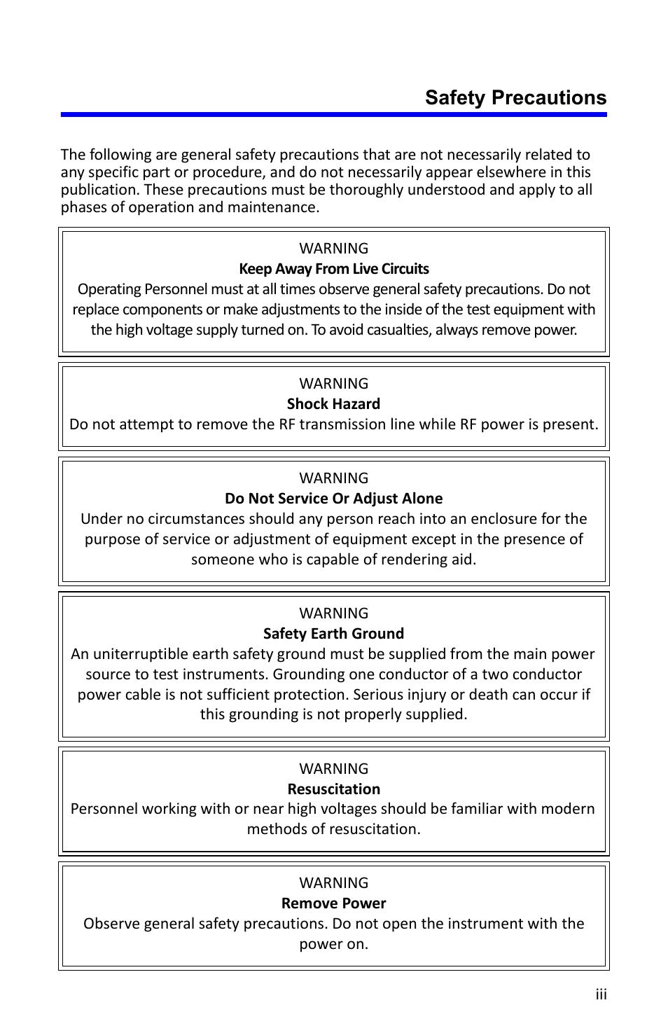 Safety precautions | Bird Technologies 4527 User Manual | Page 3 / 51