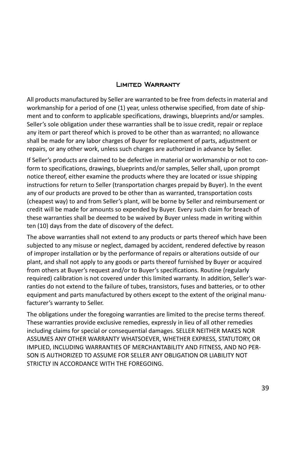 Limited warranty | Bird Technologies 4527 User Manual | Page 51 / 51