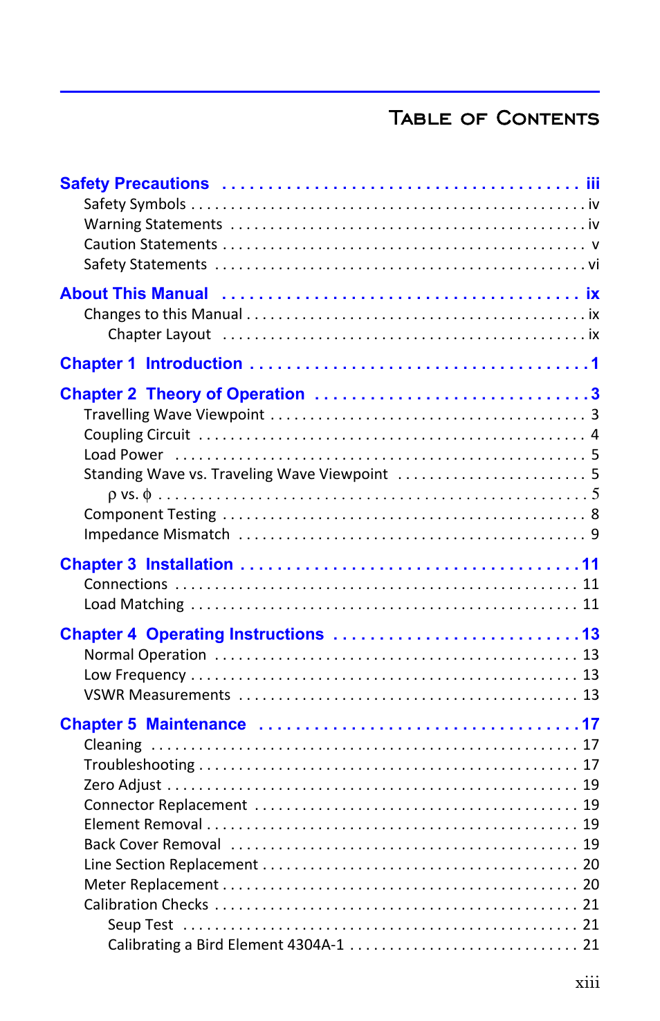 Bird Technologies 4304A User Manual | Page 10 / 38