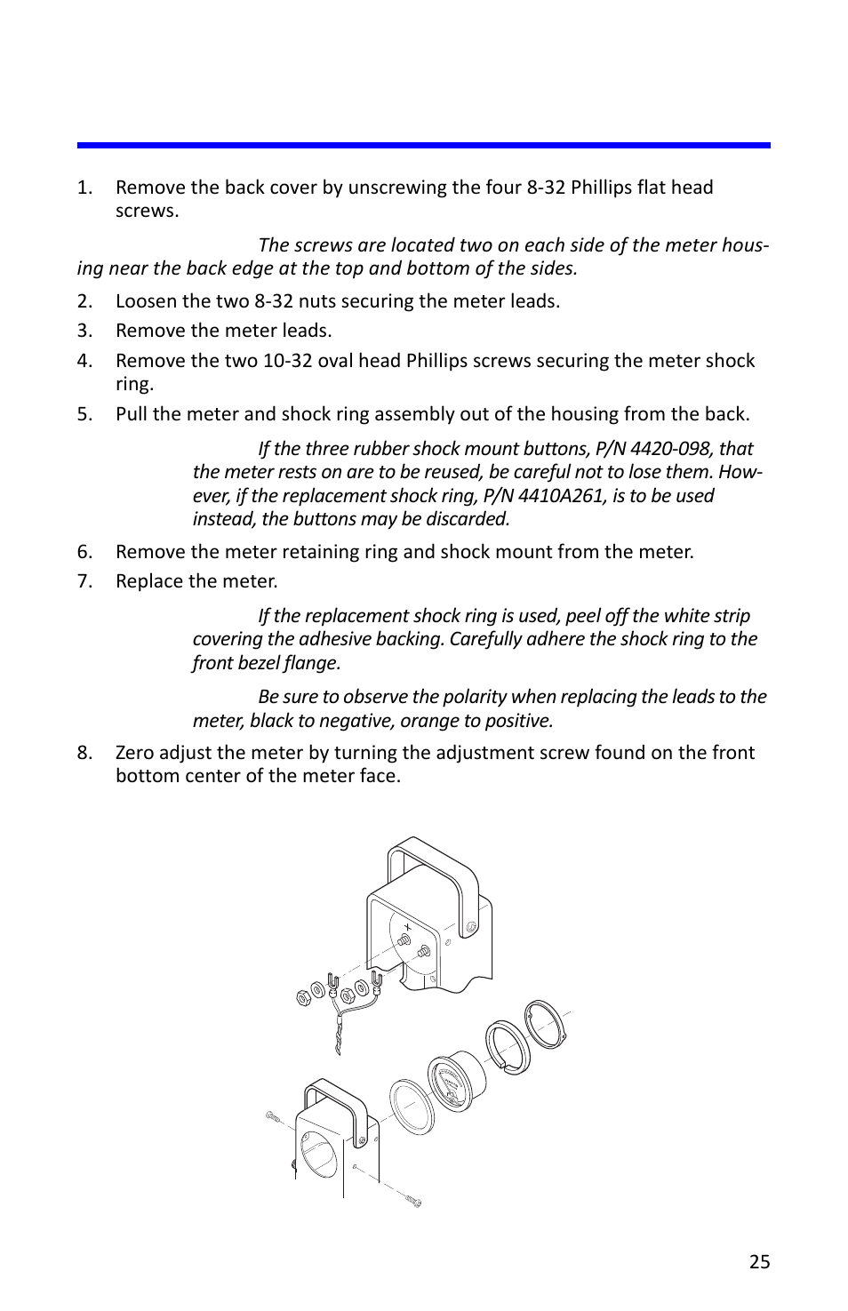 Replacing the meter, Figure 9 replacing the meter | Bird Technologies 4314C User Manual | Page 37 / 48