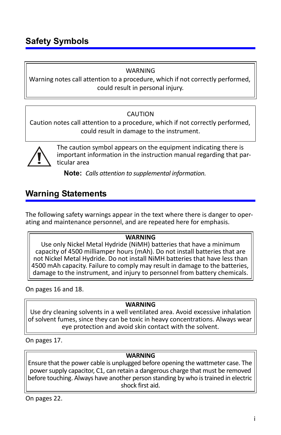 Safety symbols, Warning statements | Bird Technologies 4391A User Manual | Page 3 / 46