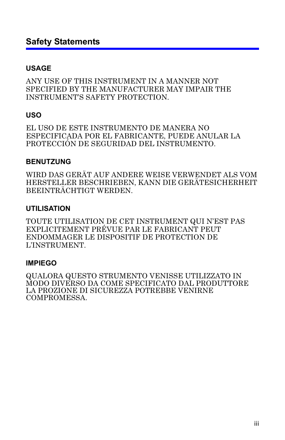Safety statements | Bird Technologies 4391A User Manual | Page 5 / 46