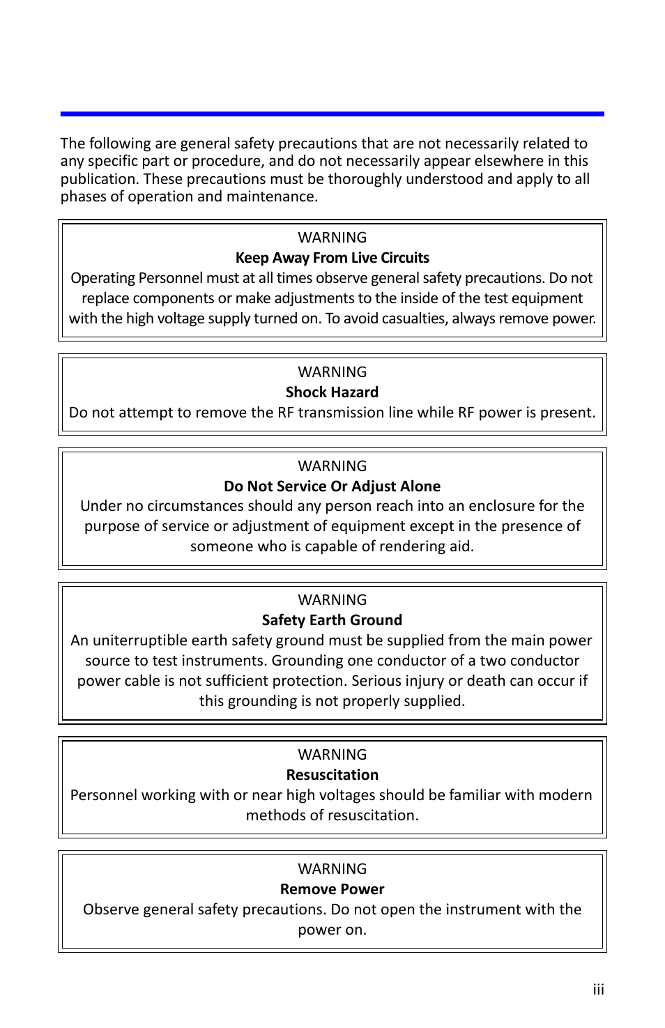 Safety precautions | Bird Technologies 4412A User Manual | Page 3 / 38