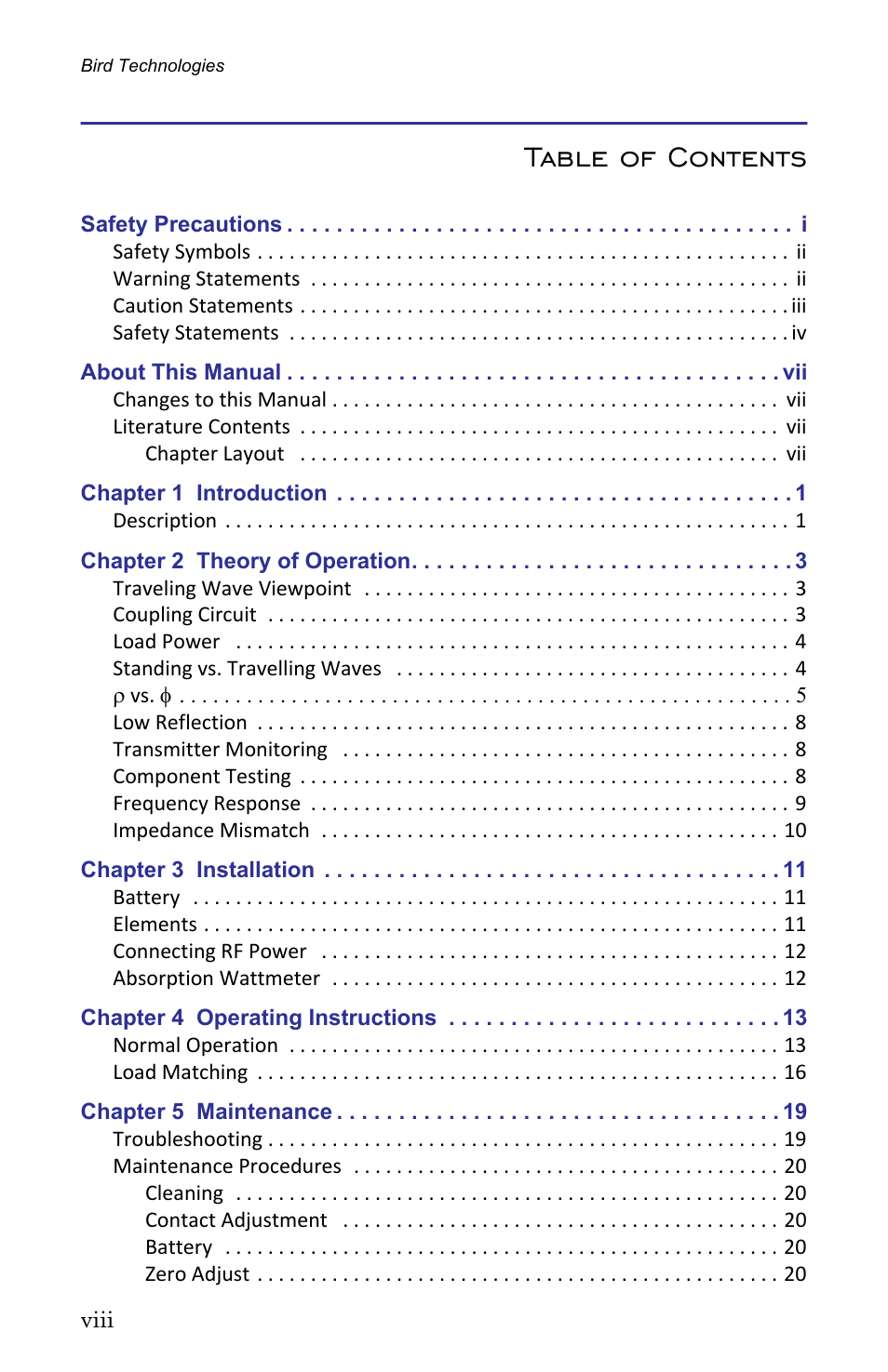 Bird Technologies APM-16 User Manual | Page 10 / 41