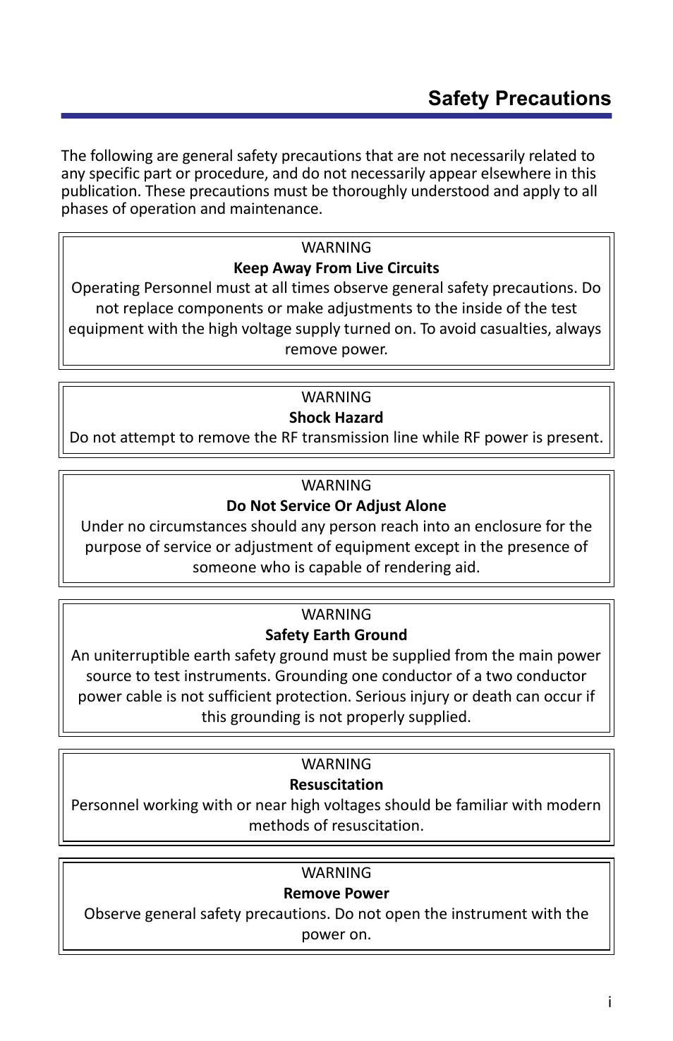 Safety precautions | Bird Technologies APM-16 User Manual | Page 3 / 41