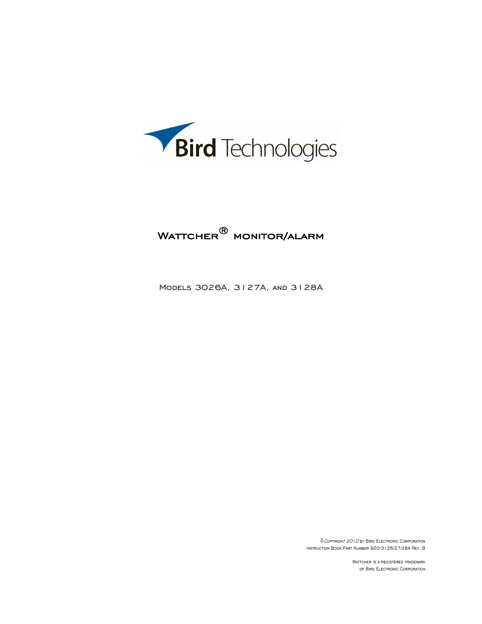 Bird Technologies 3128A User Manual | 35 pages