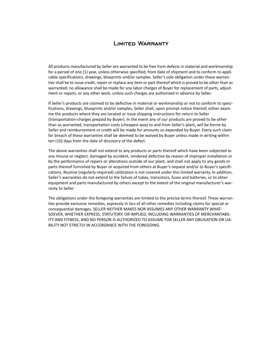 Limited warranty | Bird Technologies 3128A User Manual | Page 35 / 35