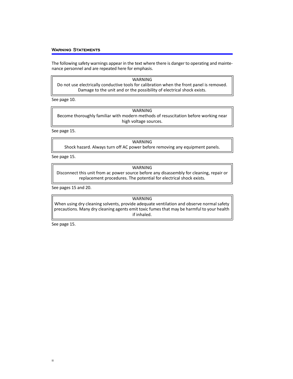 Warning statements | Bird Technologies 3171B020 User Manual | Page 4 / 49