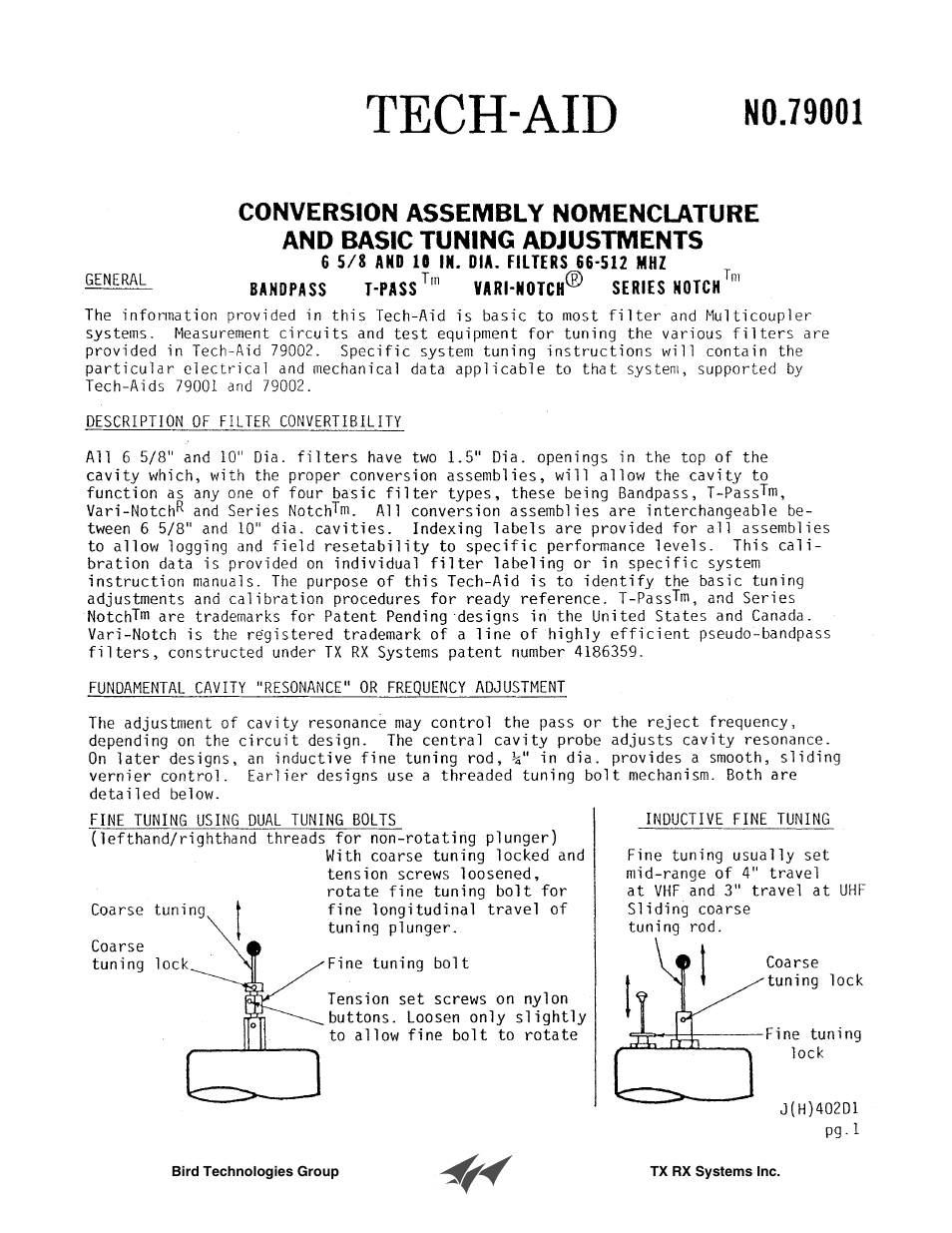 Bird Technologies 11-70 Series User Manual | Page 11 / 20