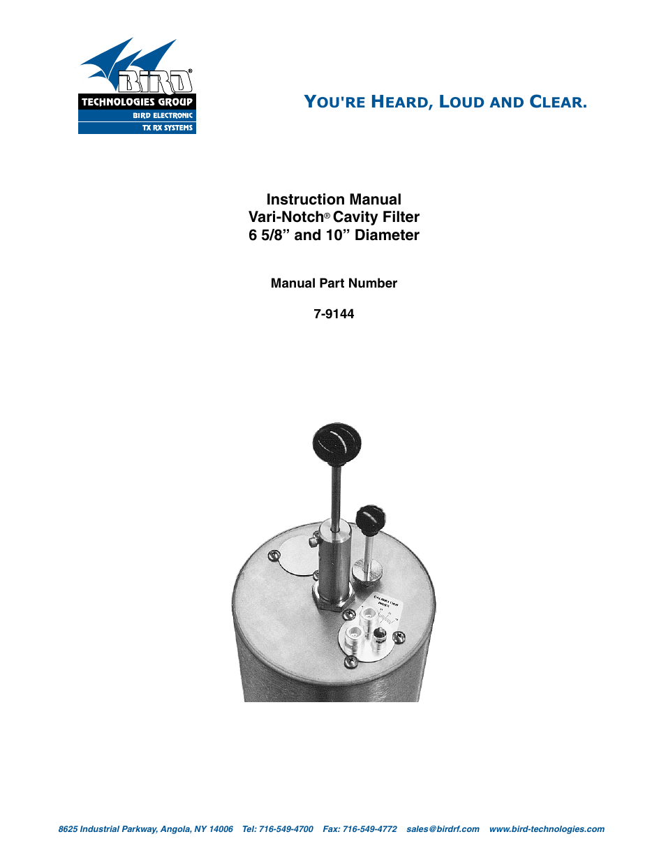 Bird Technologies 15-69-01 User Manual | 16 pages