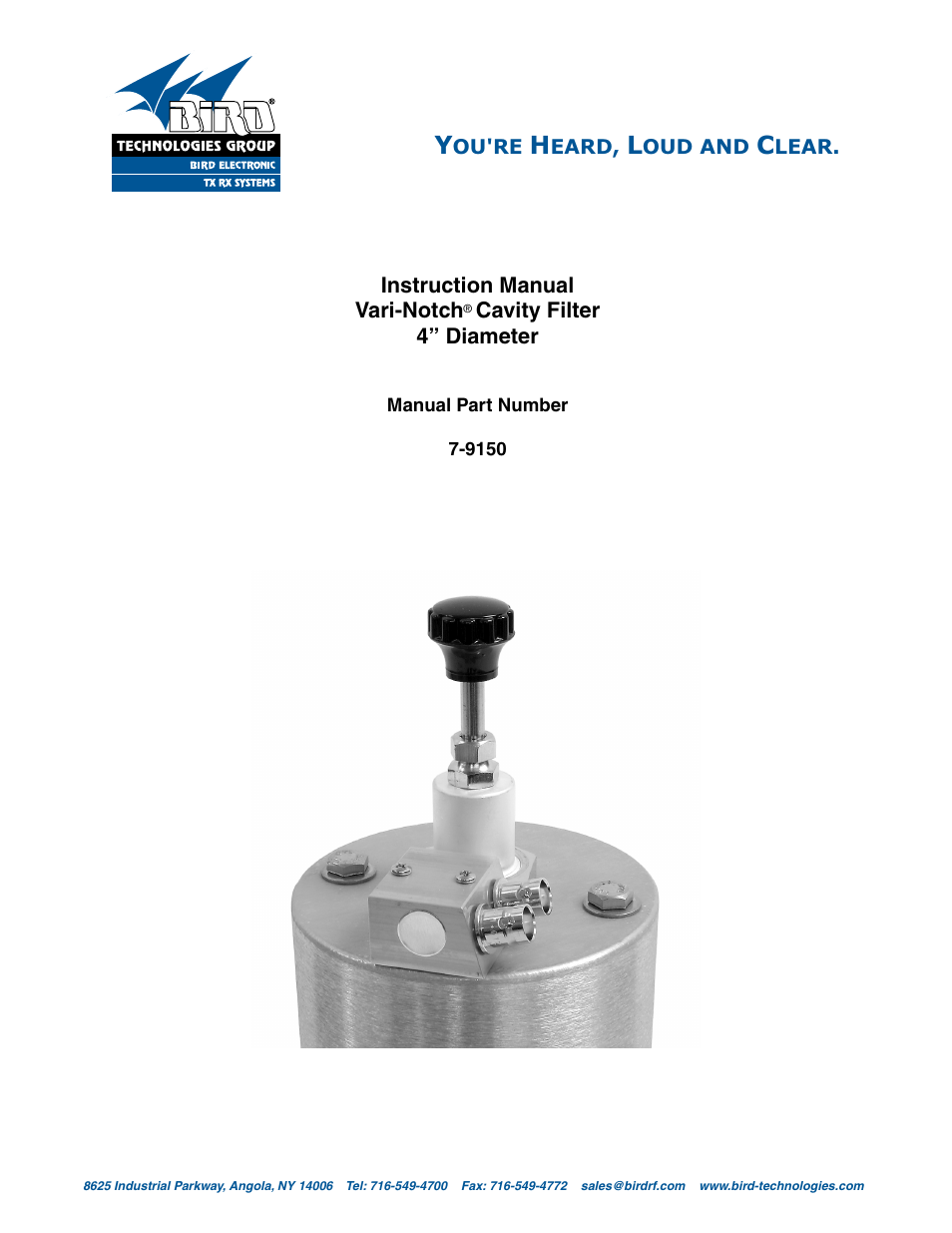 Bird Technologies 15-88-01 User Manual | 16 pages