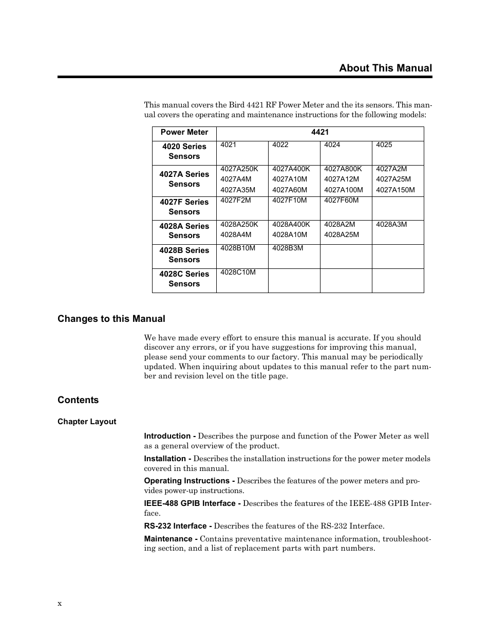 Bird Technologies 4421 User Manual | Page 10 / 64