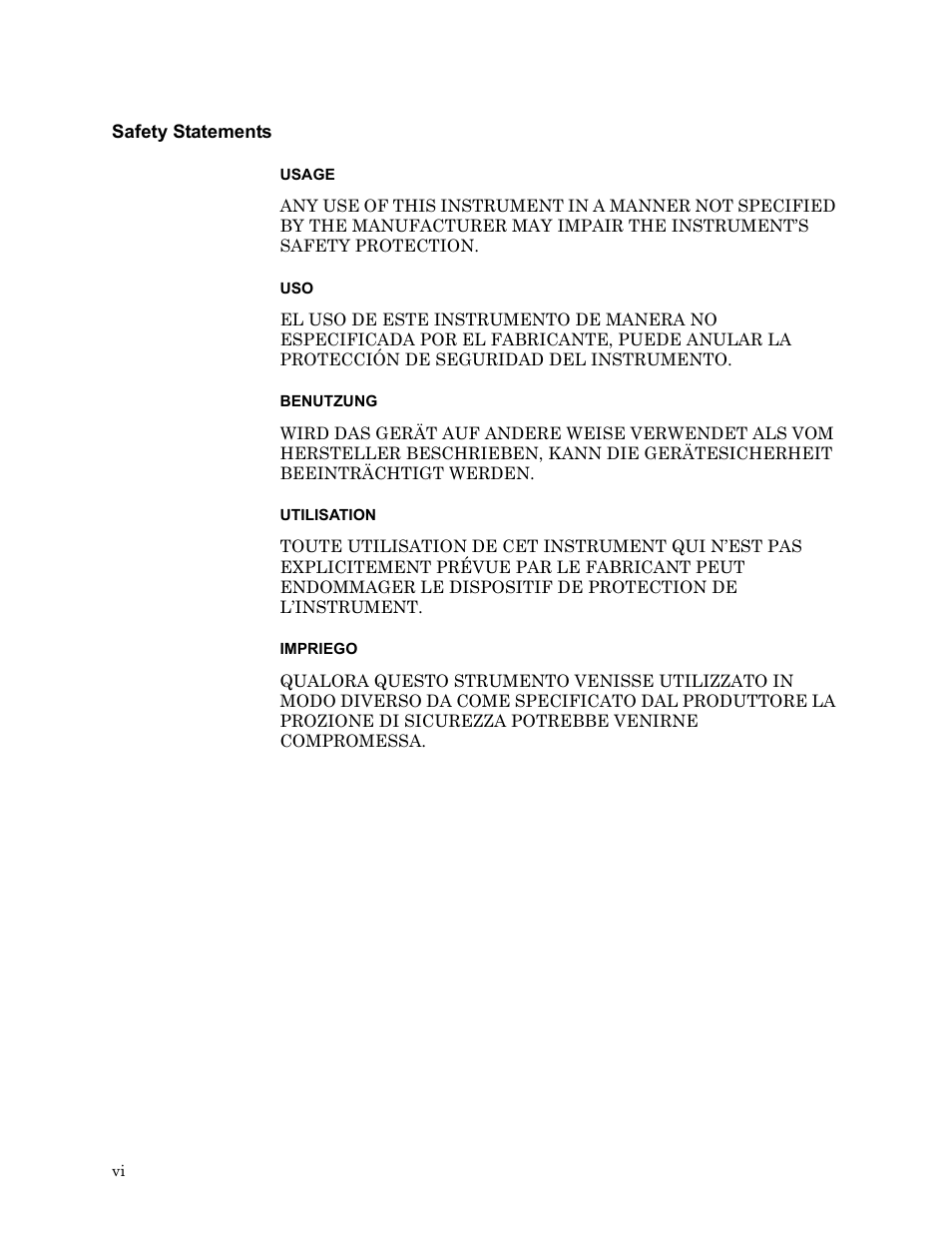 Safety statements | Bird Technologies 4421 User Manual | Page 6 / 64