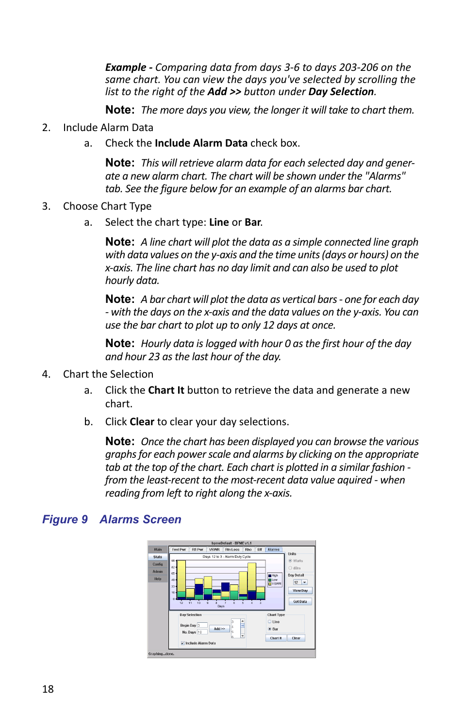 Figure 9 alarms screen | Bird Technologies ACMI User Manual | Page 30 / 48
