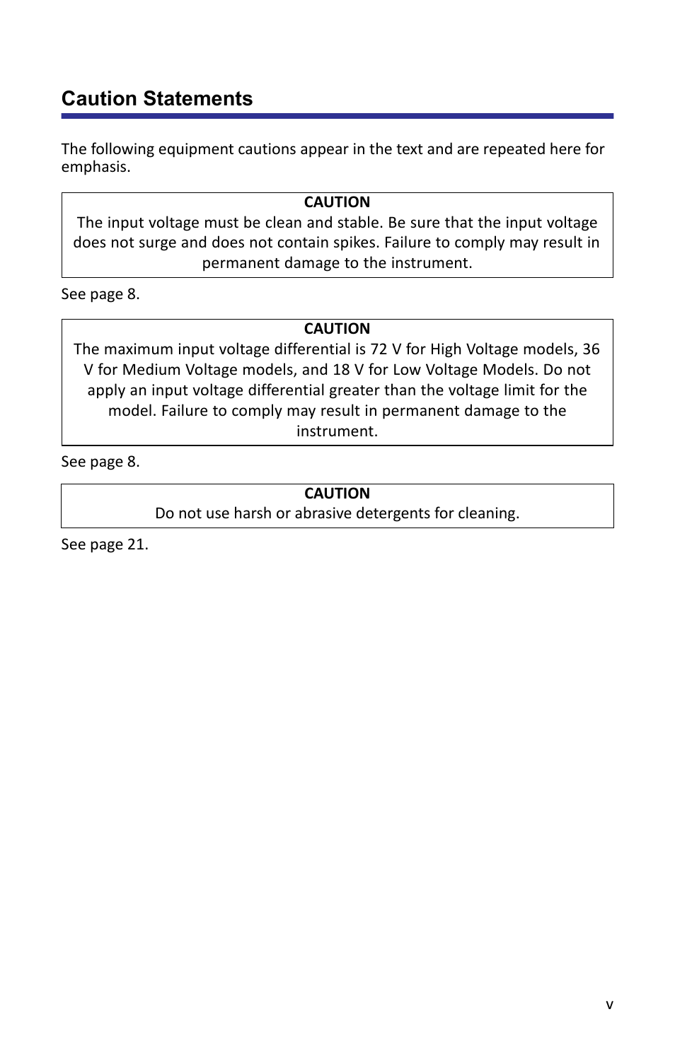 Caution statements | Bird Technologies ACMI User Manual | Page 5 / 48