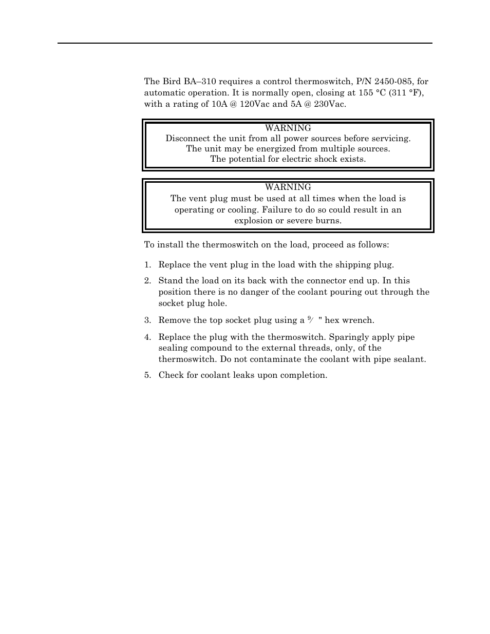 Bird Technologies BA-310 Series User Manual | Page 16 / 29