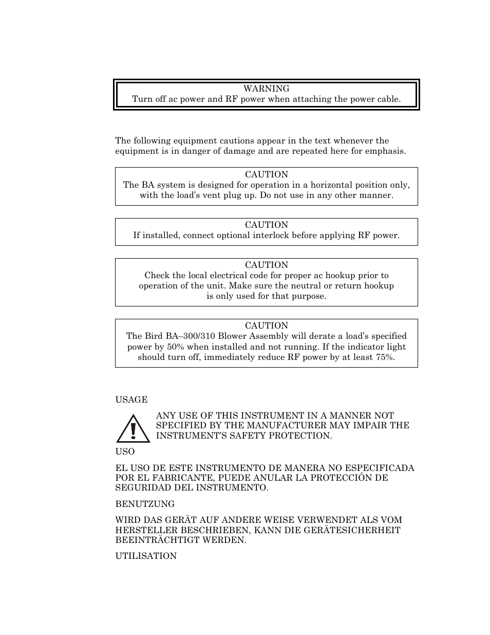 Bird Technologies BA-310 Series User Manual | Page 5 / 29