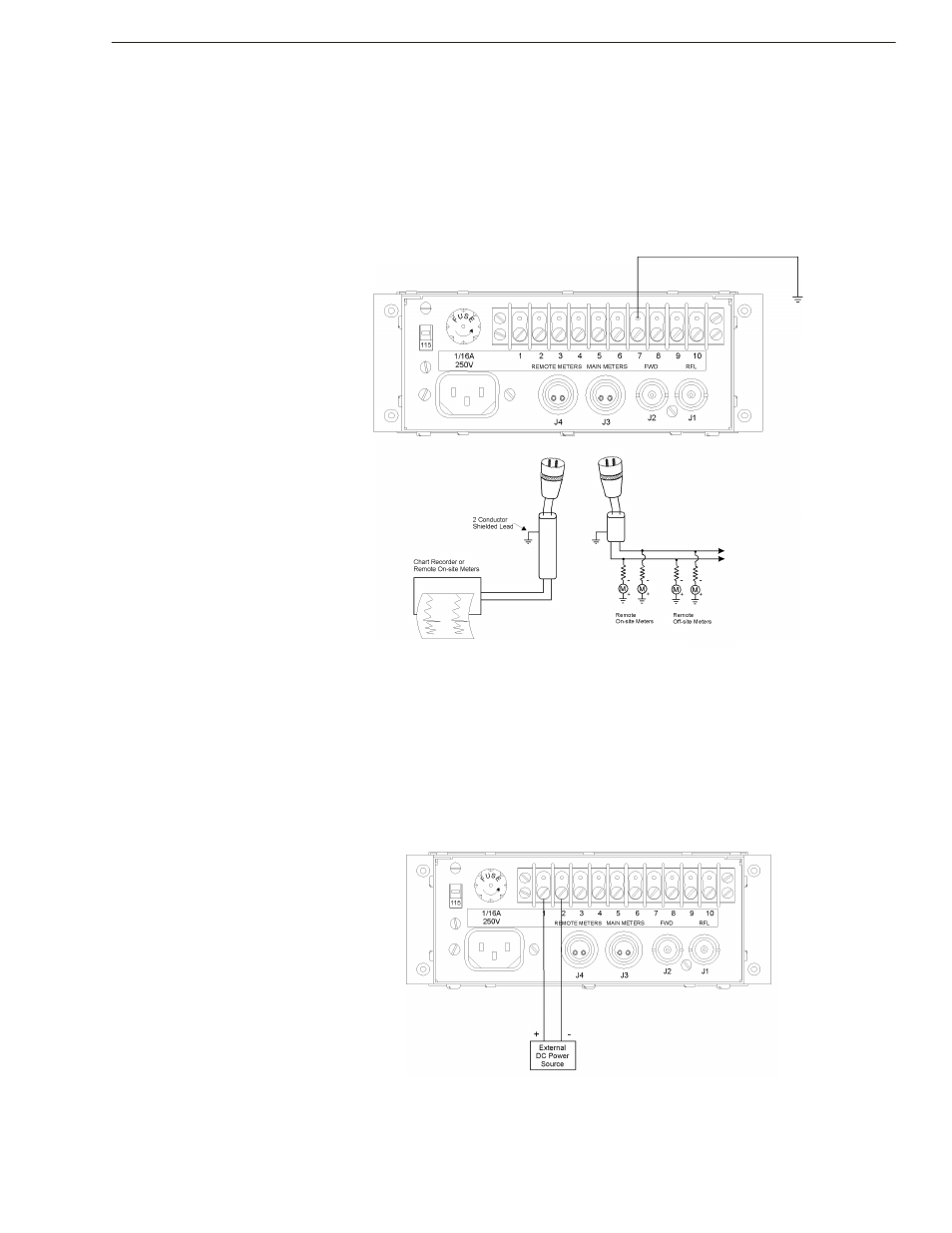 Dc power sup ply con nec tions | Bird Technologies 3170A Series User Manual | Page 41 / 42