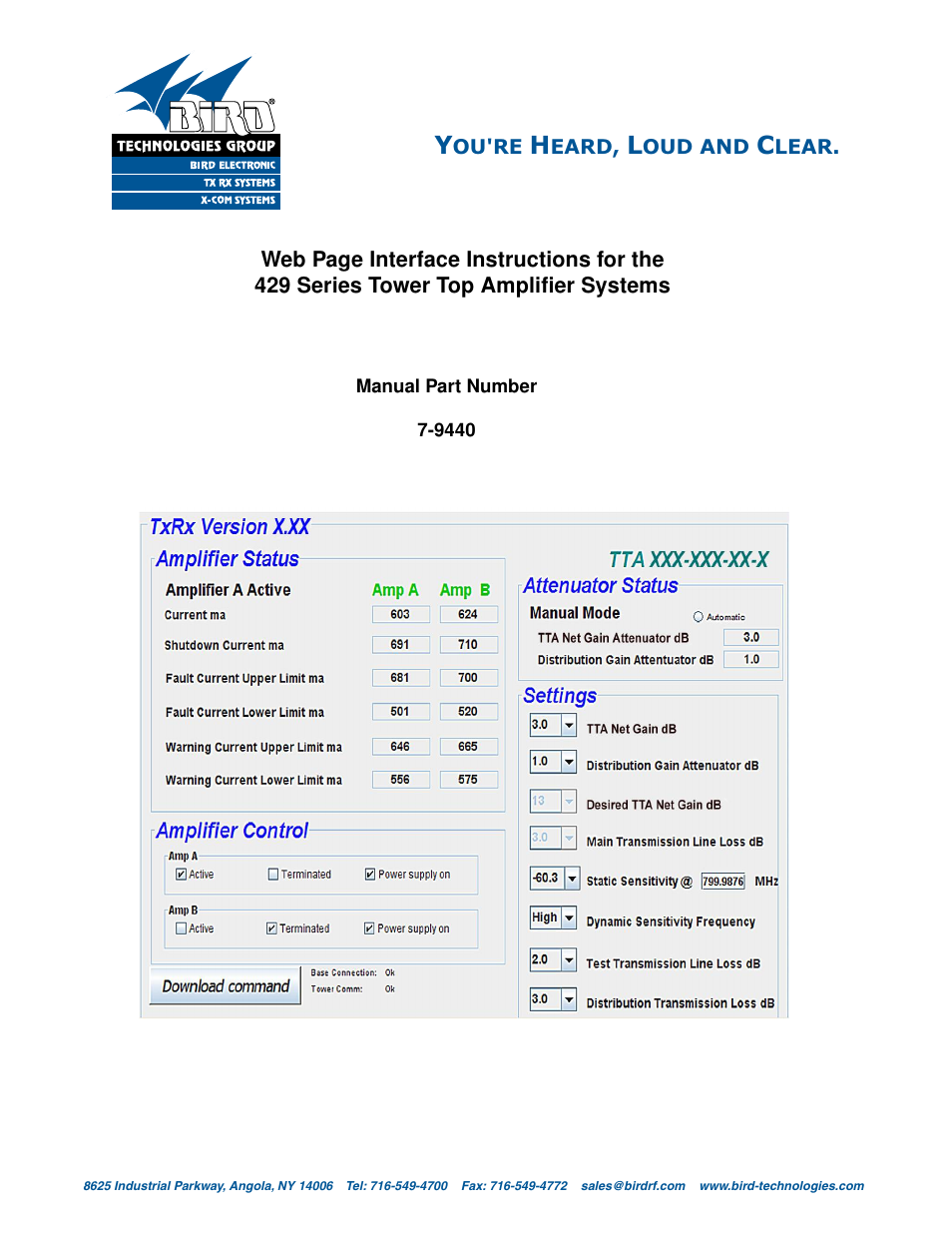 Bird Technologies 429-83H-01 Series-Installation Instructions User Manual | 12 pages
