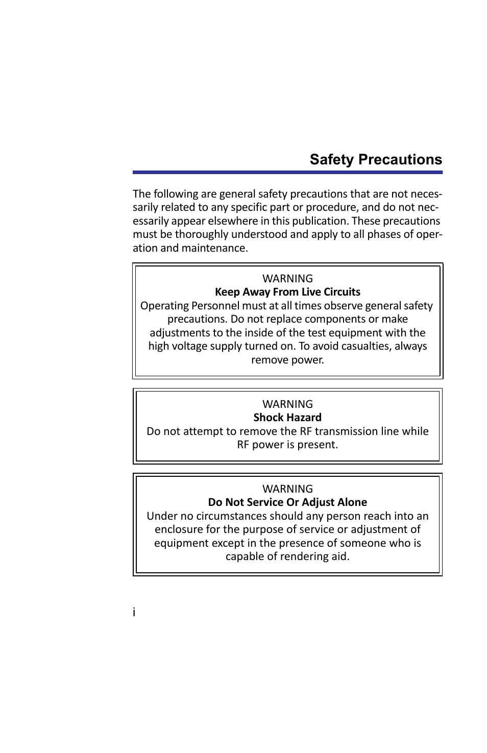 Safety precautions | Bird Technologies 5019D-Manual User Manual | Page 2 / 59
