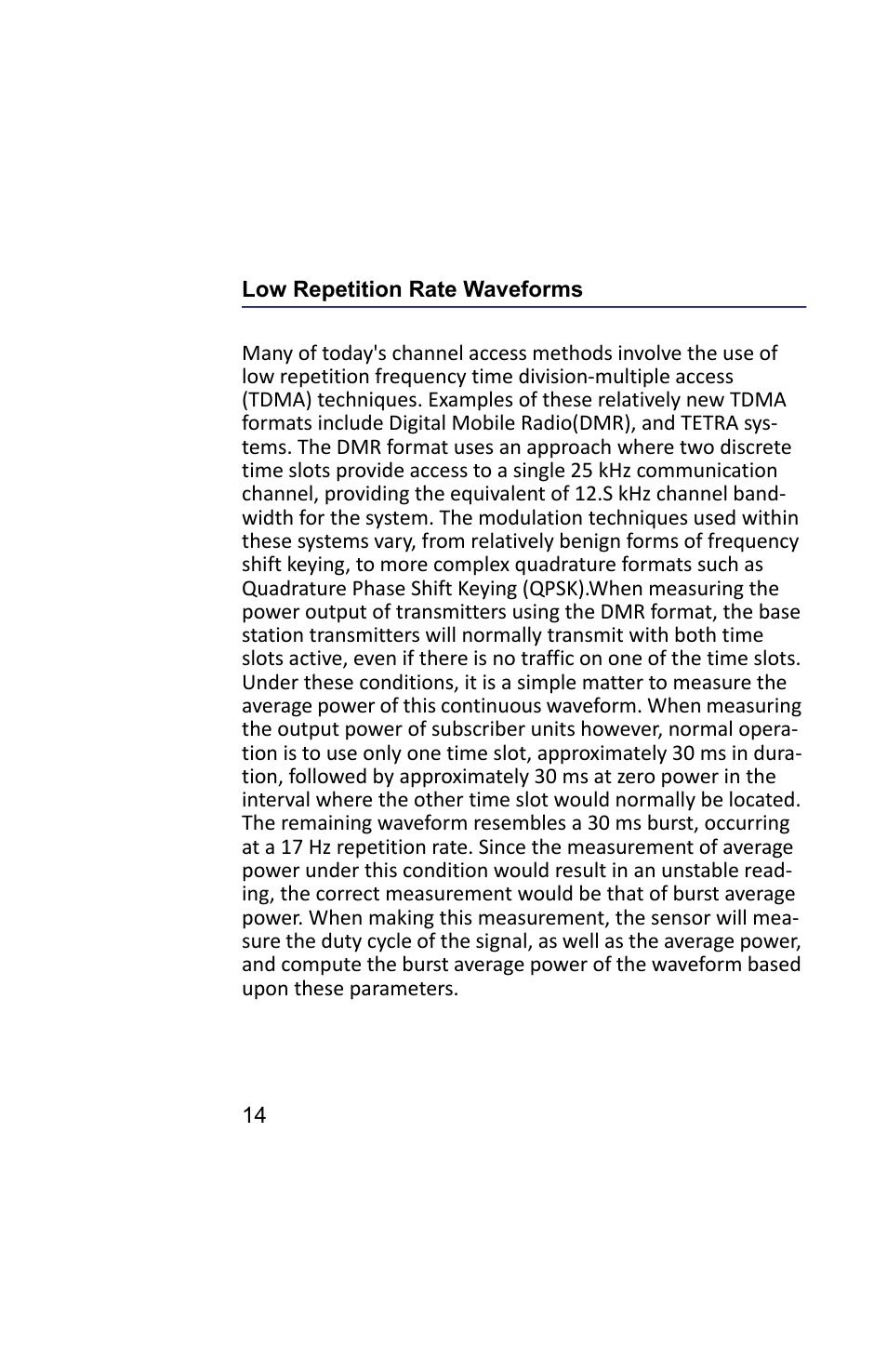 Low repetition rate waveforms | Bird Technologies 5019D-Manual User Manual | Page 26 / 59