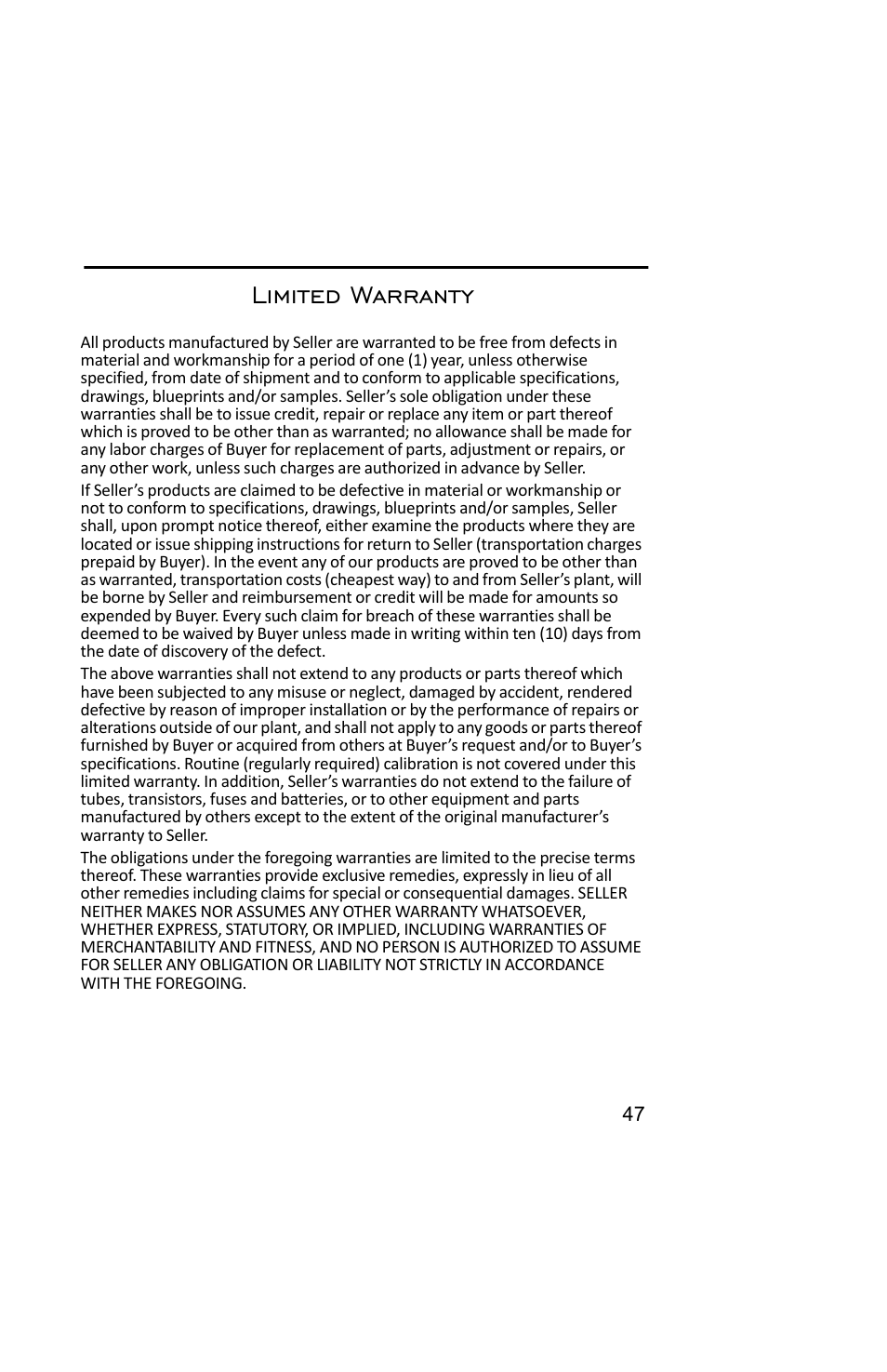 Limited warranty | Bird Technologies 5019D-Manual User Manual | Page 59 / 59