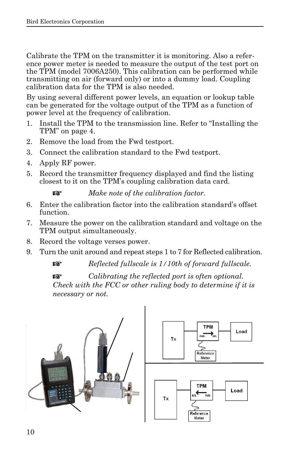 Passive calibration, Figure 6 forward calibration set-up | Bird Technologies 3140 Display User Manual | Page 20 / 36