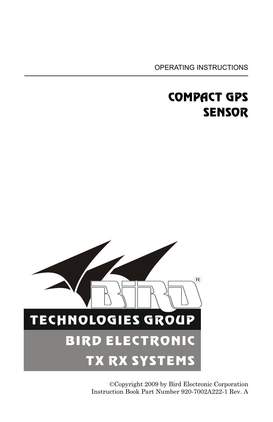 Bird Technologies 7002A222-1 User Manual | 4 pages