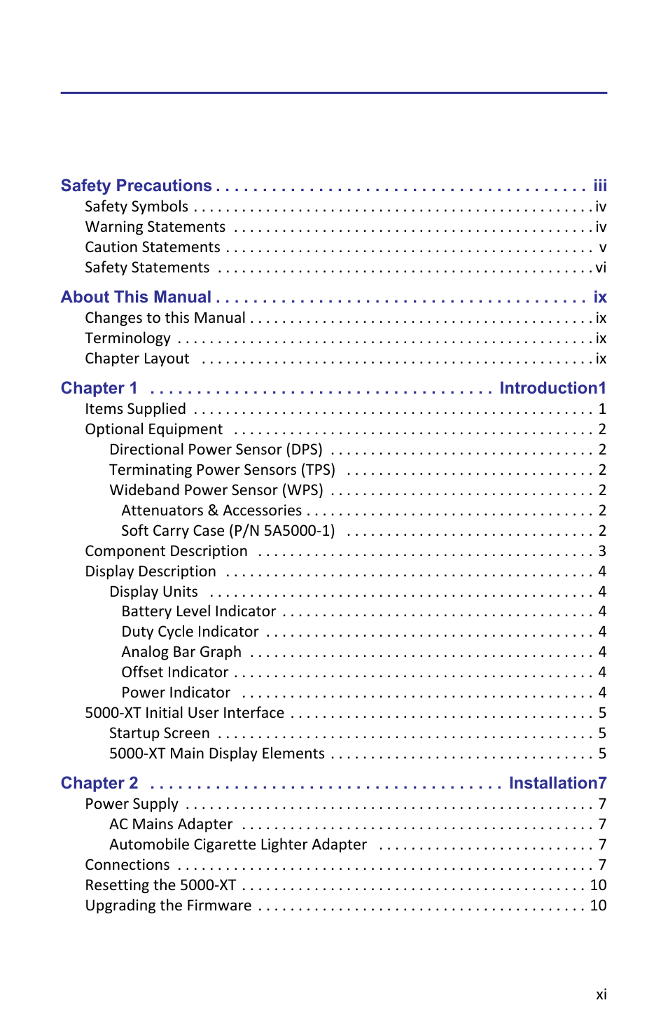 Bird Technologies 5000-XT-Manual User Manual | Page 11 / 239