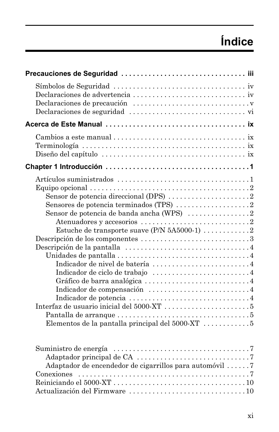 Índice | Bird Technologies 5000-XT-Manual User Manual | Page 167 / 239