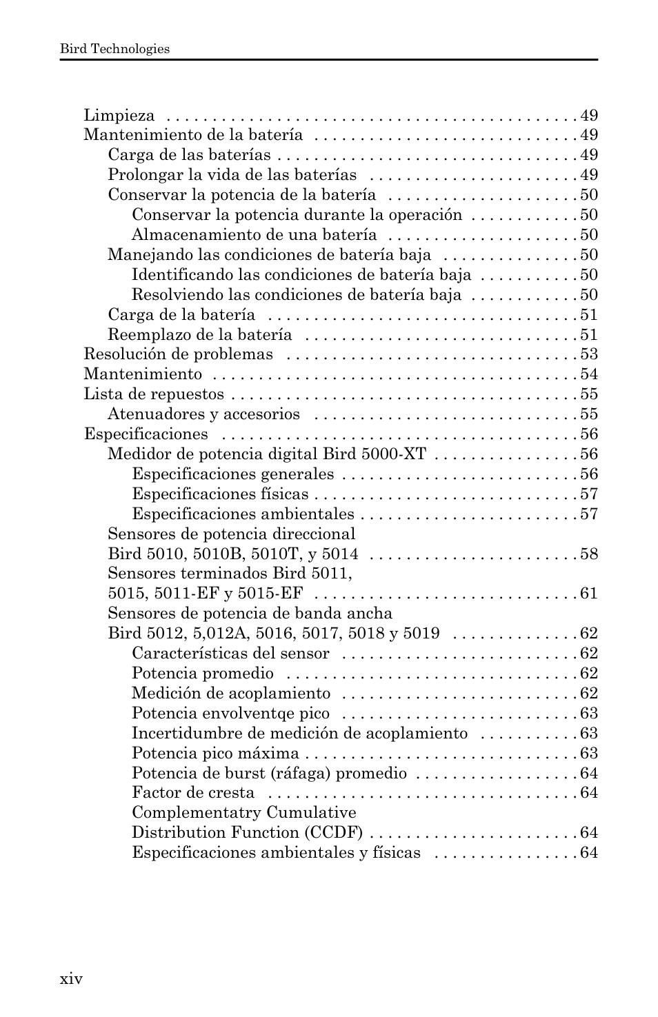 Bird Technologies 5000-XT-Manual User Manual | Page 170 / 239