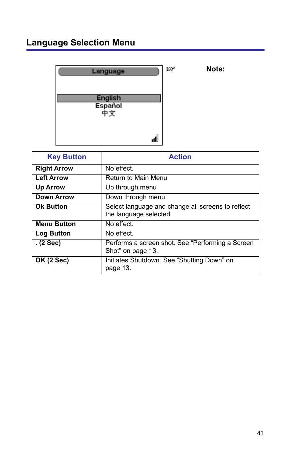 Language selection menu | Bird Technologies 5000-XT-Manual User Manual | Page 55 / 239