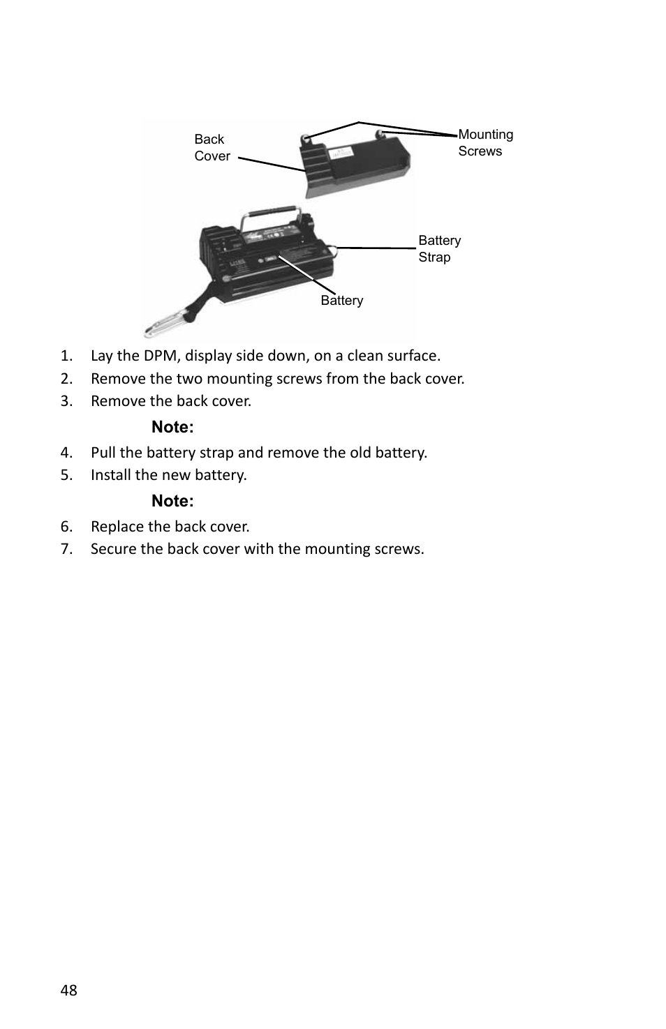 Figure 5 back cover removal, Tructions (see figure 5) | Bird Technologies 5000-XT-Manual User Manual | Page 62 / 239