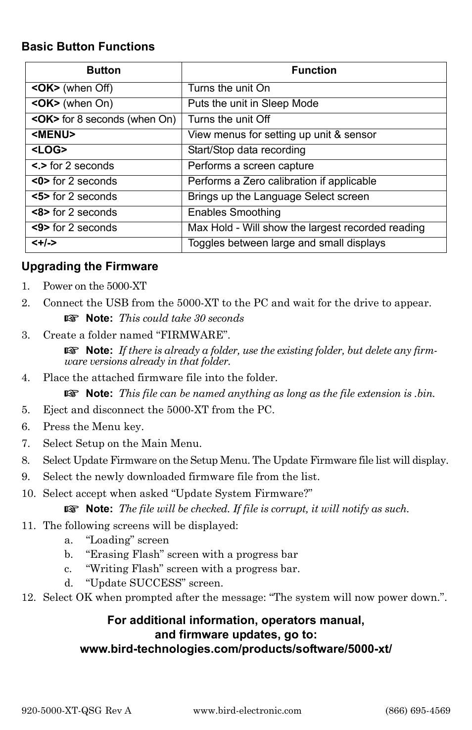 Bird Technologies 5000-XT-Quick Start User Manual | Page 3 / 9