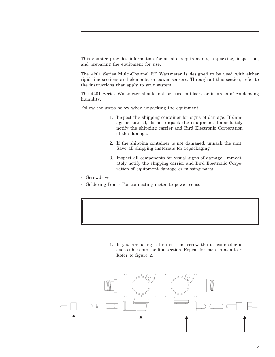 Installation, Chapter 2 | Bird Technologies 4201 Series User Manual | Page 15 / 27