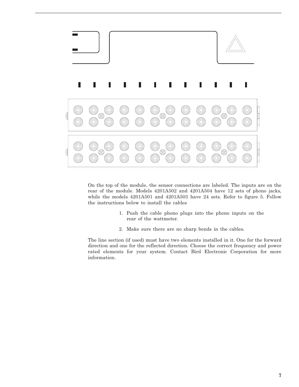 Sensor connections | Bird Technologies 4201 Series User Manual | Page 17 / 27