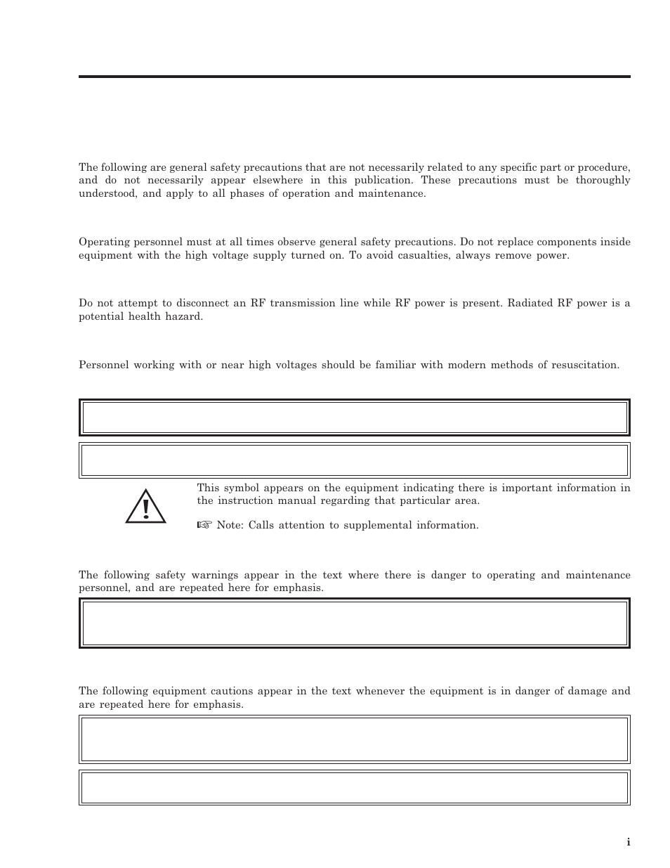 Safety precautions | Bird Technologies 4201 Series User Manual | Page 3 / 27