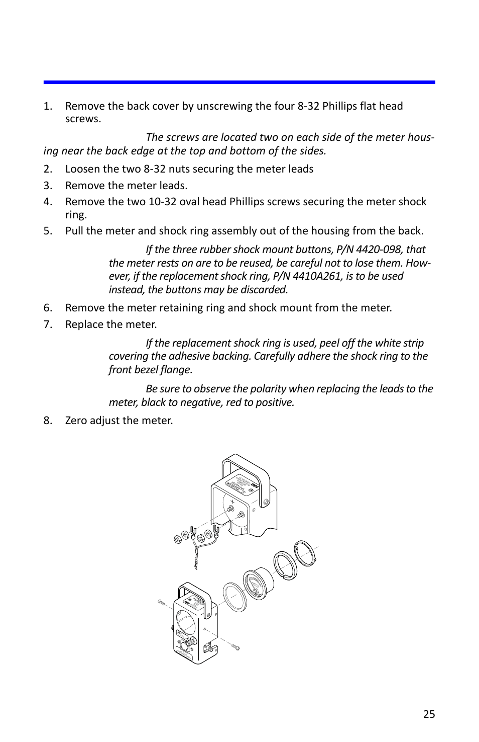 Replacing the meter, Figure 10 replacing the meter | Bird Technologies 4314B User Manual | Page 37 / 46