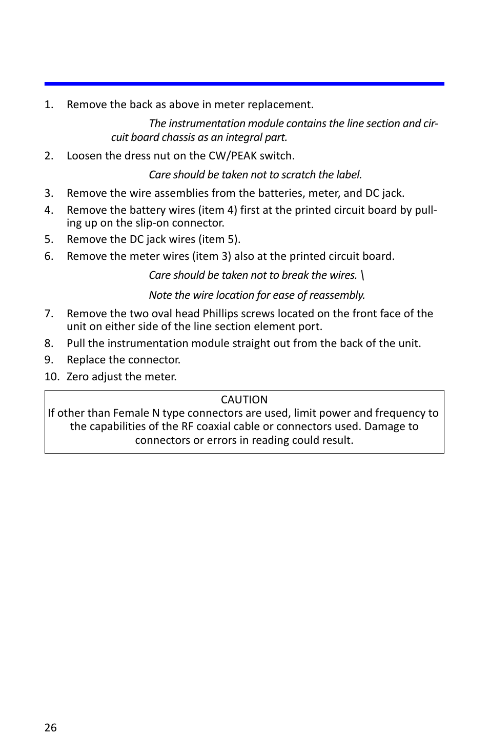 Replacing the instrumentation module | Bird Technologies 4314B User Manual | Page 38 / 46