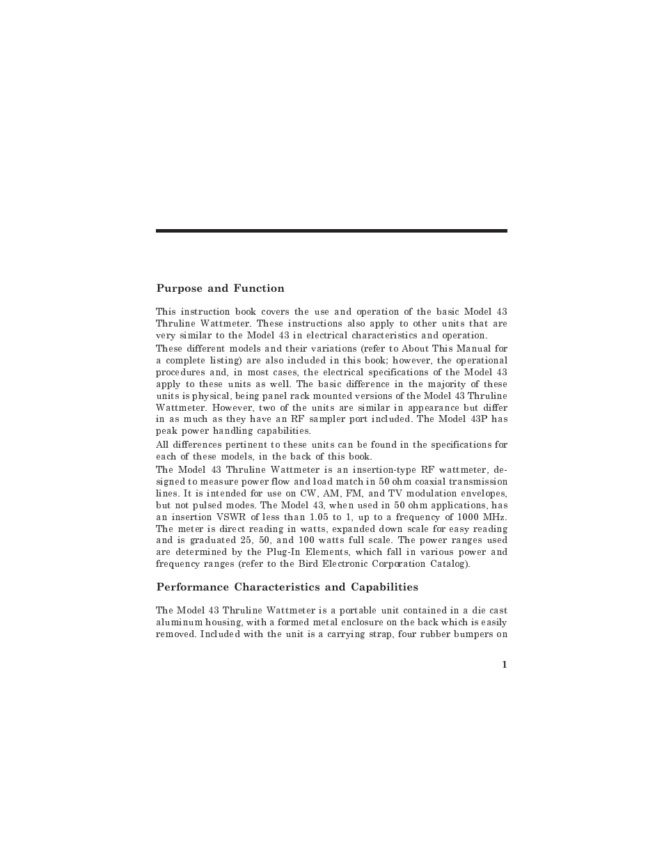 Introduction | Bird Technologies 4331 User Manual | Page 15 / 66
