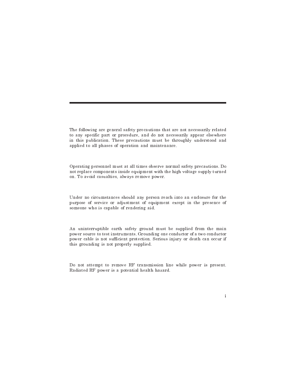 Safety precautions | Bird Technologies 4331 User Manual | Page 3 / 66
