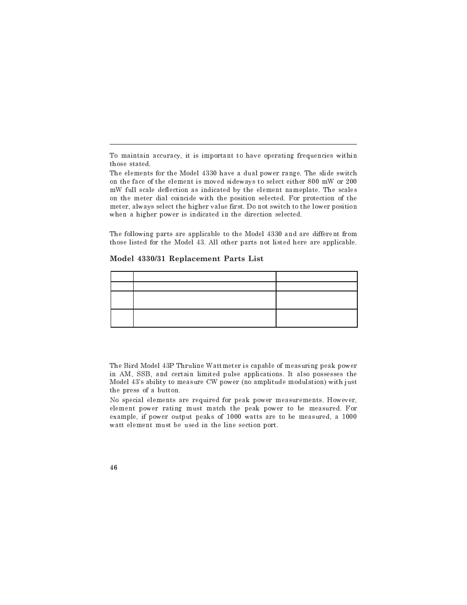 Bird Technologies 4331 User Manual | Page 60 / 66