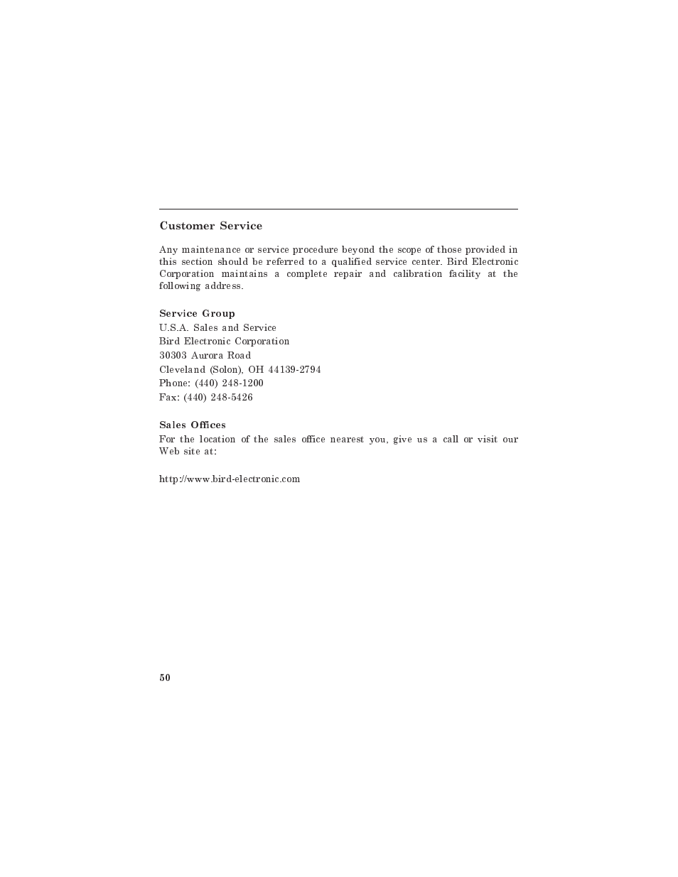 Bird Technologies 4331 User Manual | Page 64 / 66