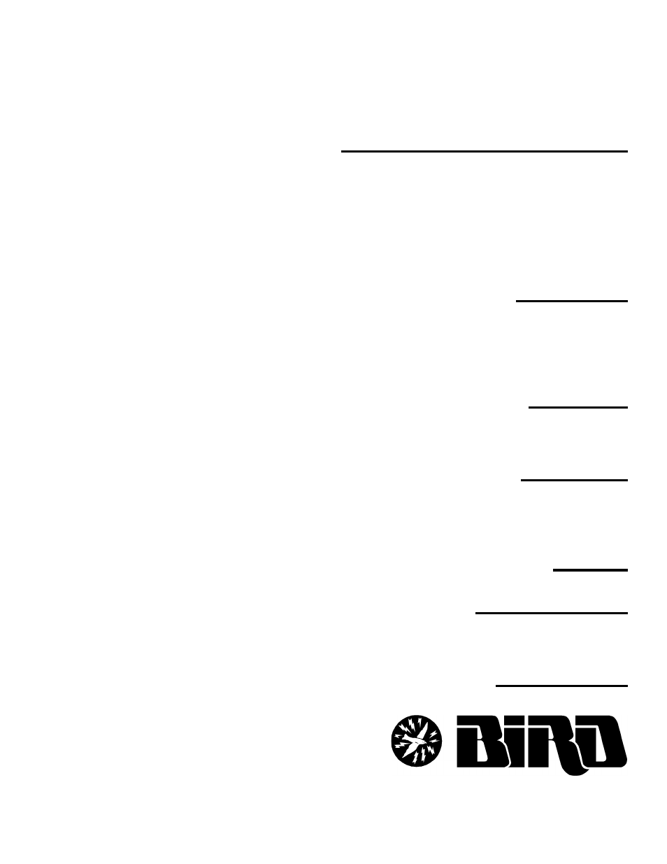 Qual ity in stru ments for rf power measuement, Termaline, Di rec tional mon i toring watt me ters tenuline | Attenuators coaxwitch, Fil ter-couplers | Bird Technologies 4450 User Manual | Page 27 / 27