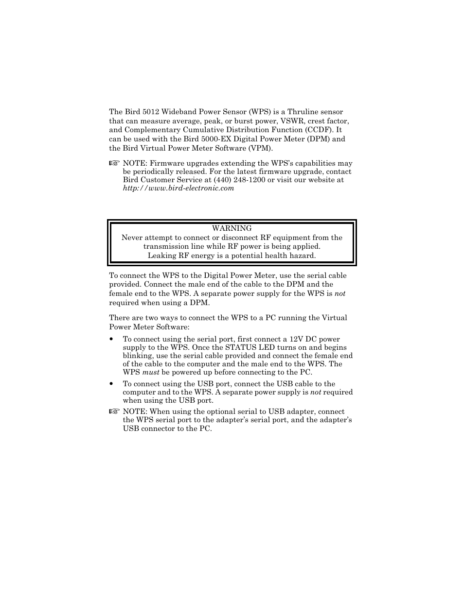 Bird Technologies 5012 User Manual | Page 2 / 11